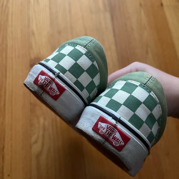 Green checkered slip on Vans - Picture 7 of 8
